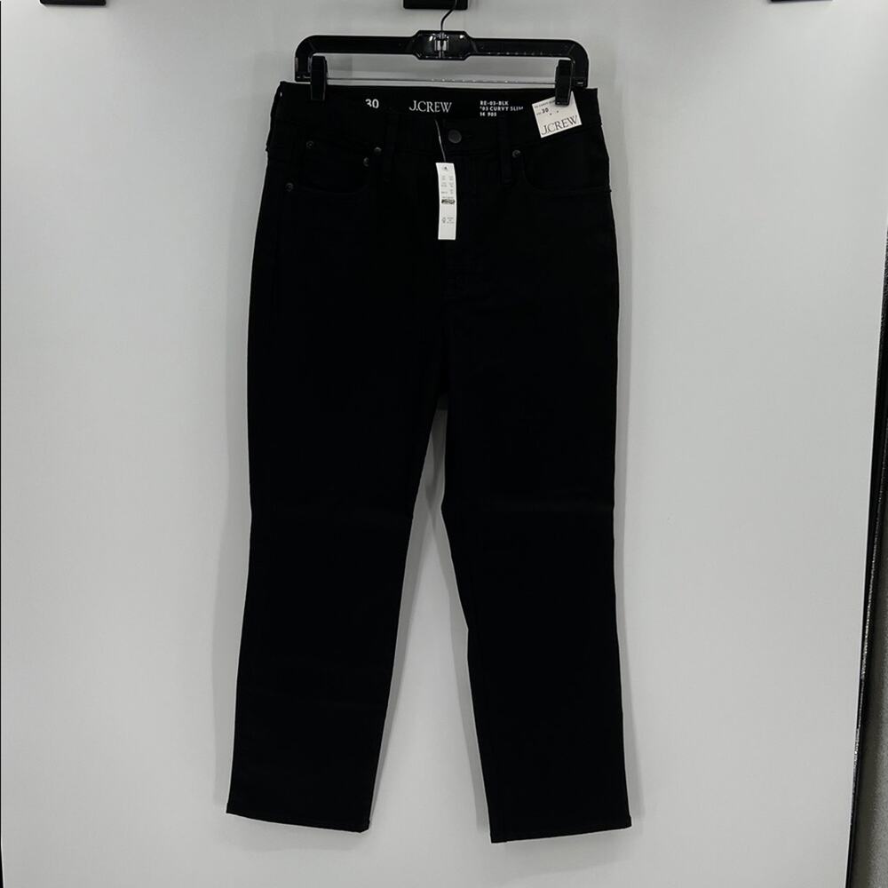J. Crew Women's Curvy slim jean in 2003 super-stretch - Black - 30 - NWT